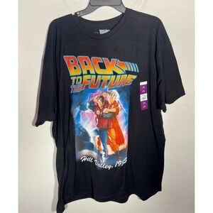 Back to the Future Hill Valley 1985 T-Shirt Men's 2XL Black Marty Doc NWT